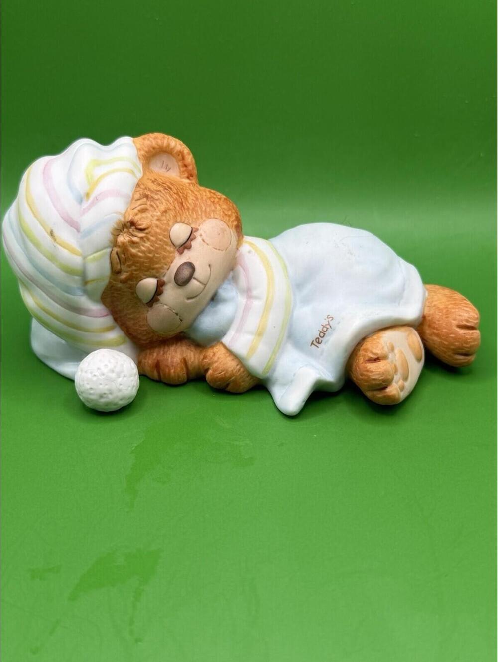 TEDDY BEDDY BEAR Porcelain Figurine Enesco 1982 Morgan Inc